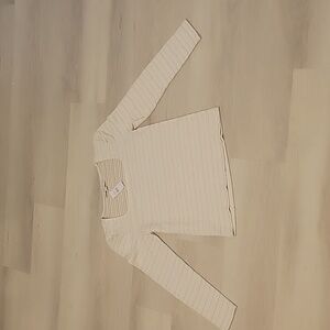 Sparkly gold & white, long-sleeve top